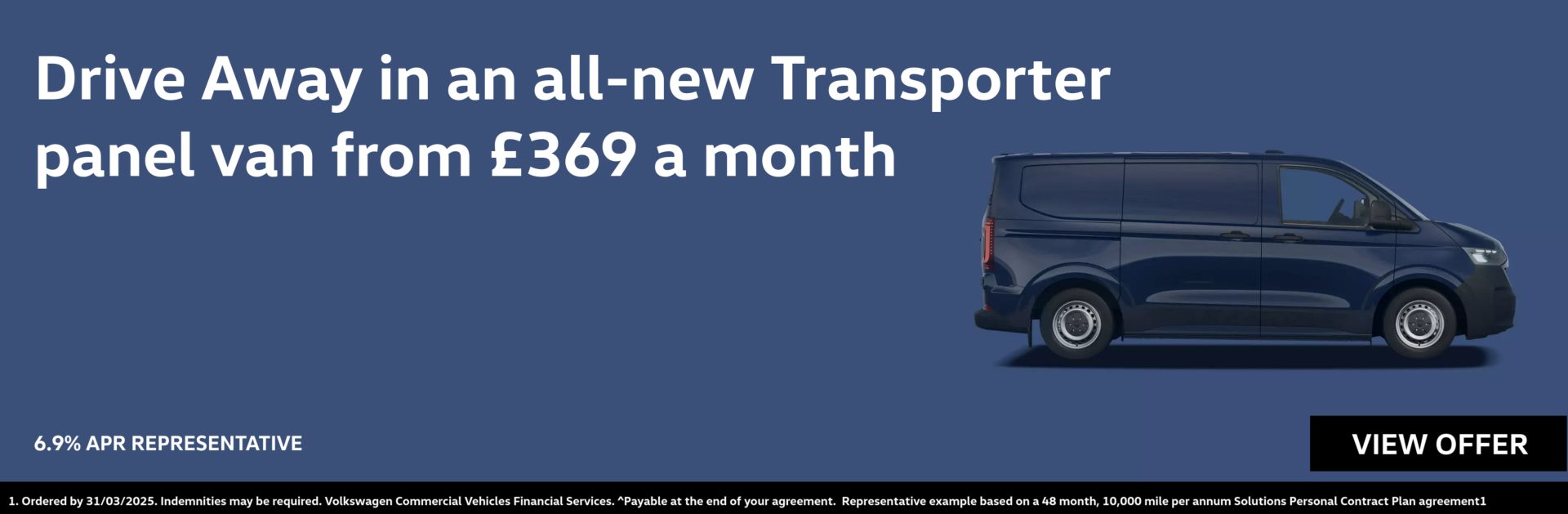 Transporter panel from £369 month Offer