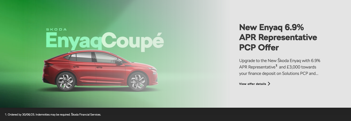 new Enyaq Coupé 6.9% APR PCP Offer