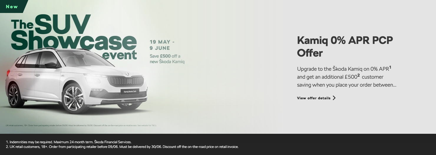 KAMIQ 0% APR PCP Offer