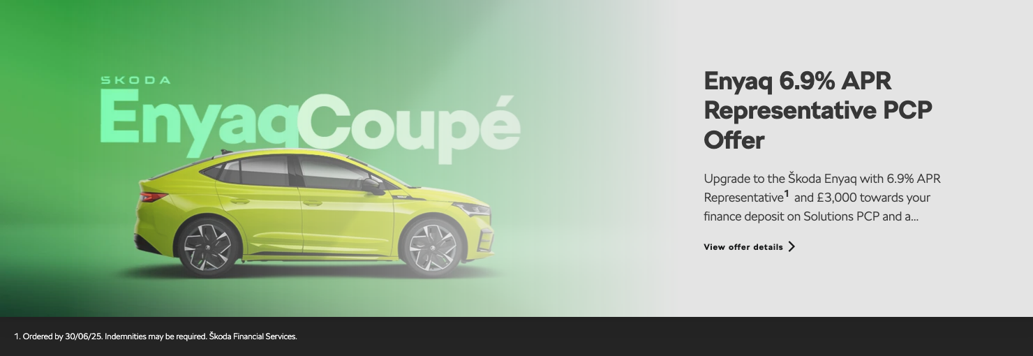 Enyaq Coupé 6.9% APR PCP Offer