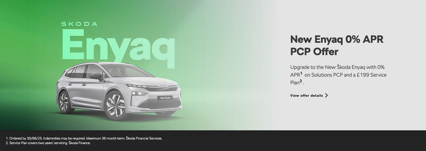 new 2025 Enyaq 0% APR PCP Offer