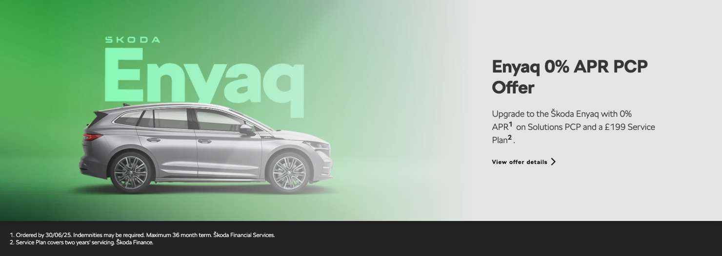 Enyaq 0% APR PCP Offer
