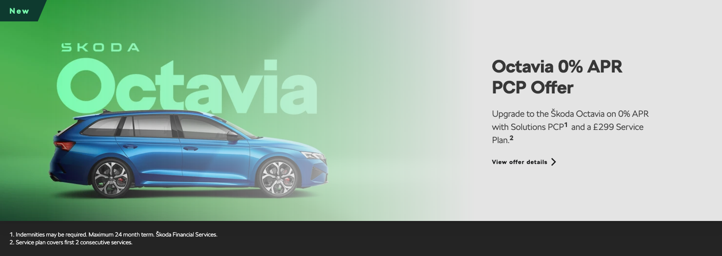 Octavia Estate 0% APR PCP Offer