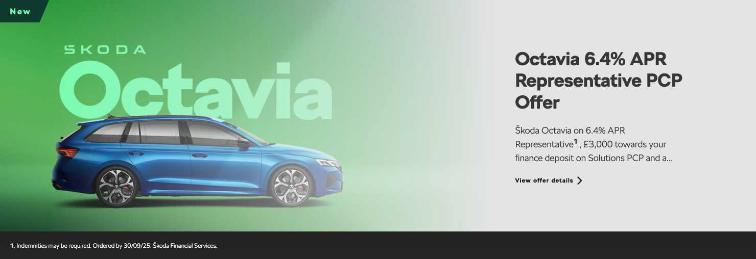 Octavia Estate 6.4% APR PCP Offer