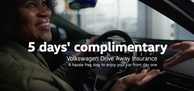 5 days' complimentary Volkswagen Drive Away Insurance