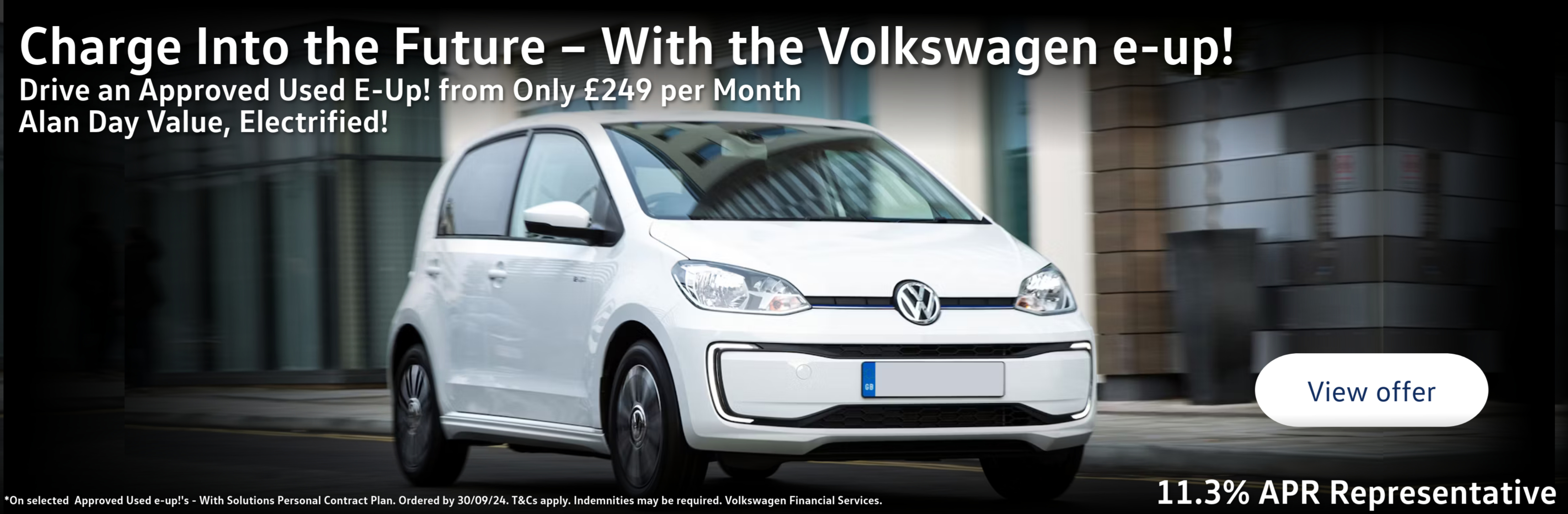 Volkswagen E-Up Approved Used Offer banner 1